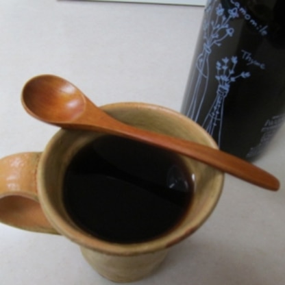 さっきはありがとうです♪
私もアルコール弱めなので、大さじ１程度で＾＾
アフリカコーヒーで作ってみました。酢でさっぱりヘルシー♪このスプーンもおソロかな？笑